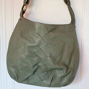 Leather Avorio Purse - Sage Green